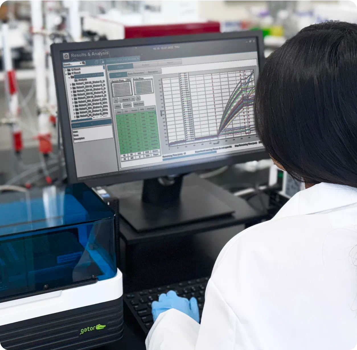 scientist works at a computer