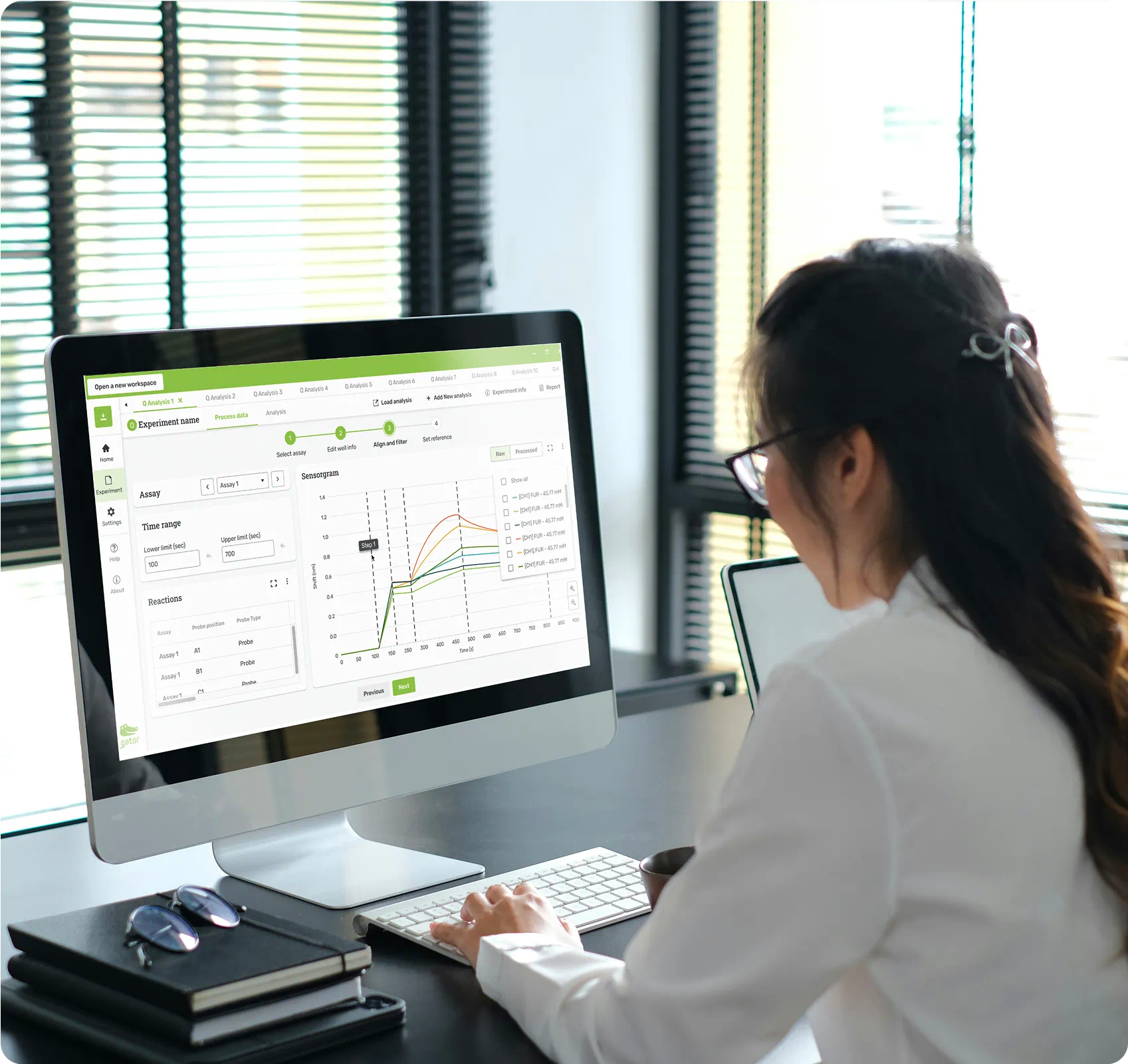 woman working at a computer